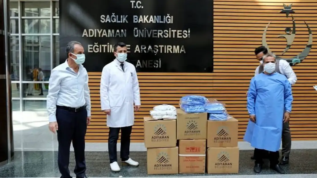 'Belediyeden sağlıkçılara malzeme desteği'