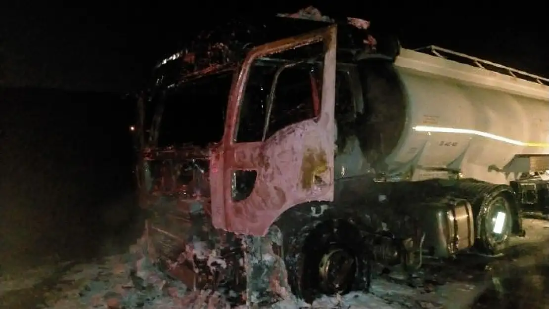 'Benzin yüklü tanker yangınında faciadan dönüldü'