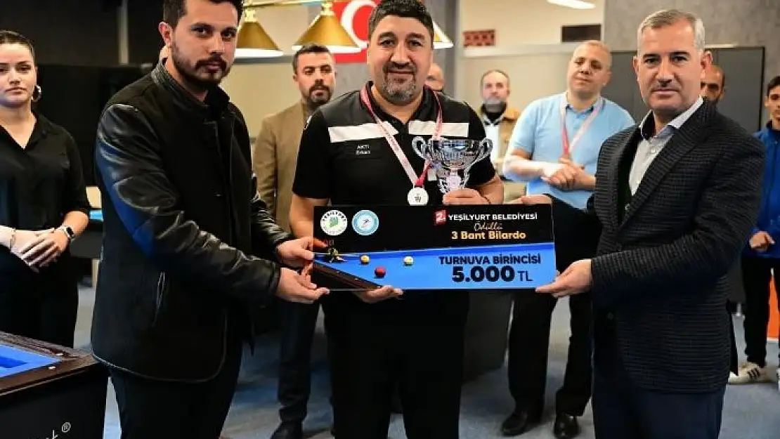 'Bilardo Turnuvasında ödüller dağıtıldı'