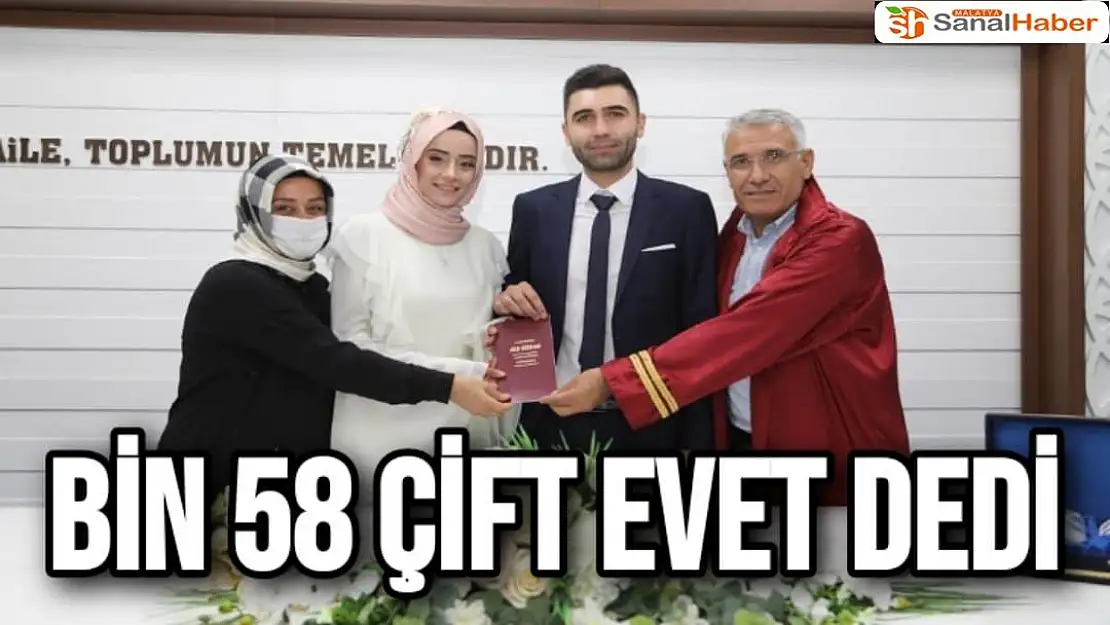 Bin 58 çift evet dedi