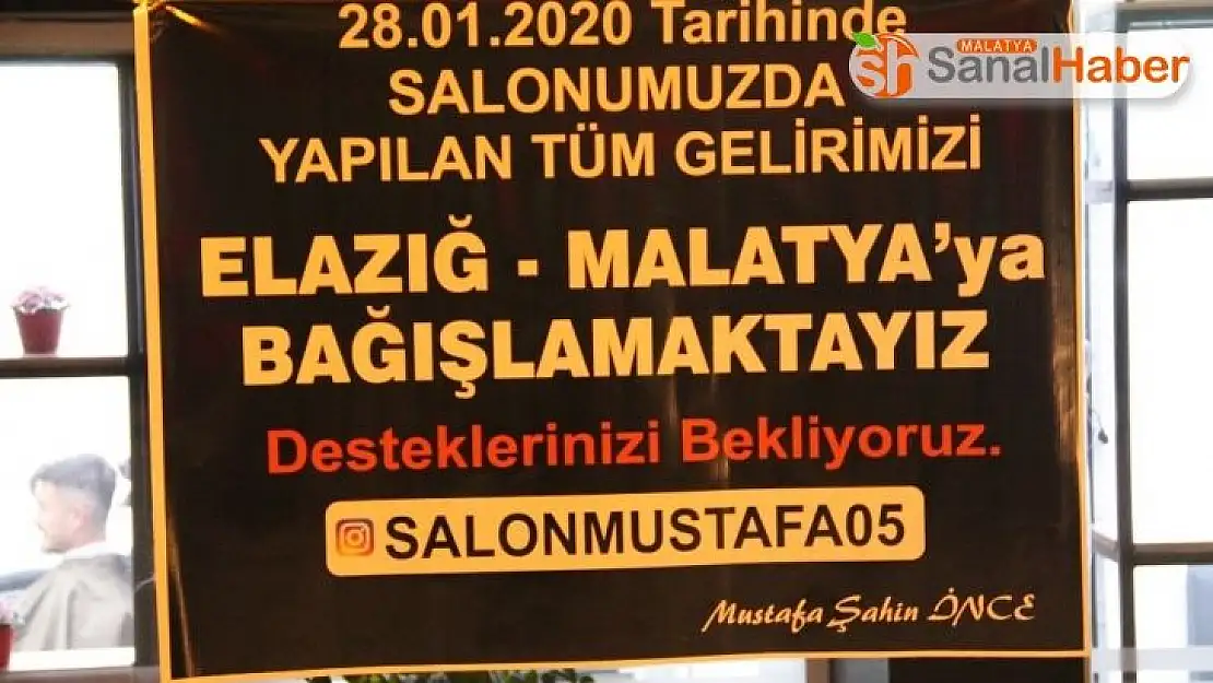 Bir günlük kazancını depremzedelere bağışladı