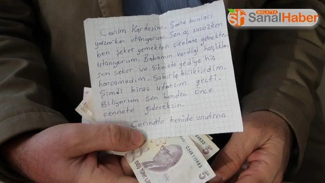 Biriktirdiği harçlığını, duygu yüklü bir mektupla bağışladı