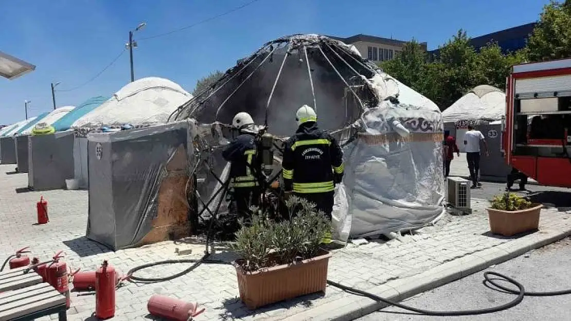 'Çadırda çıkan yangın paniğe neden oldu'