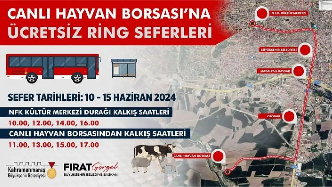 'Canlı hayvan borsasına ücretsiz otobüs seferleri'