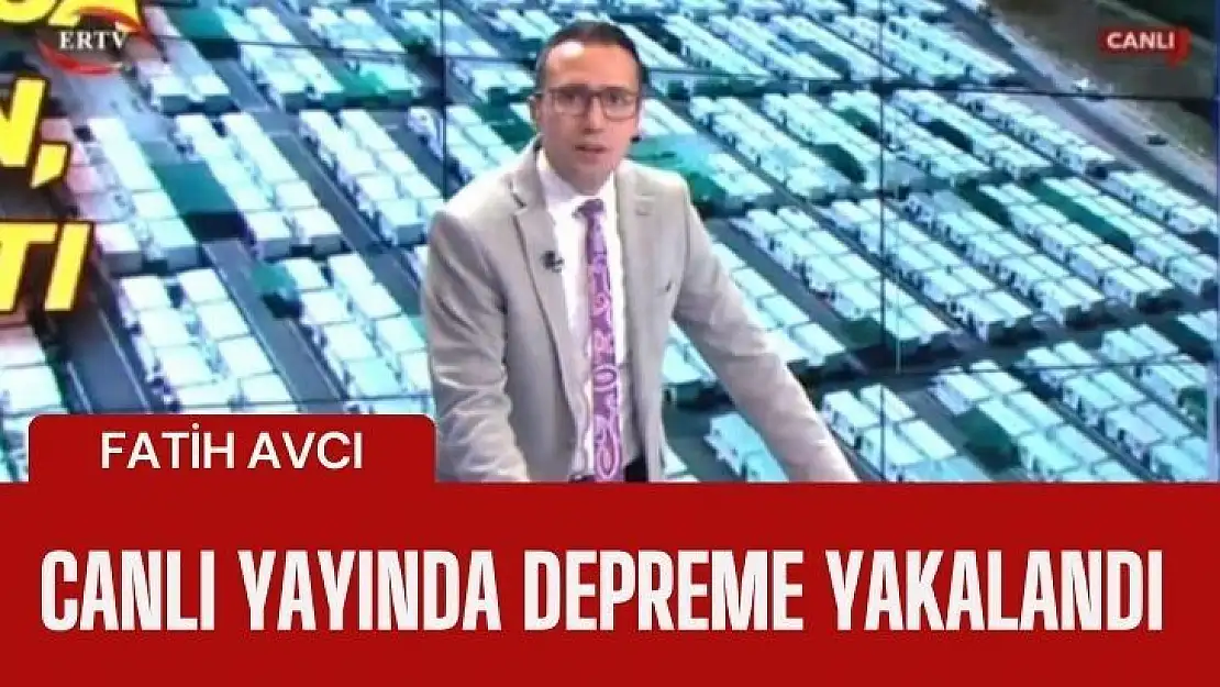 Canlı yayında depreme yakalandı