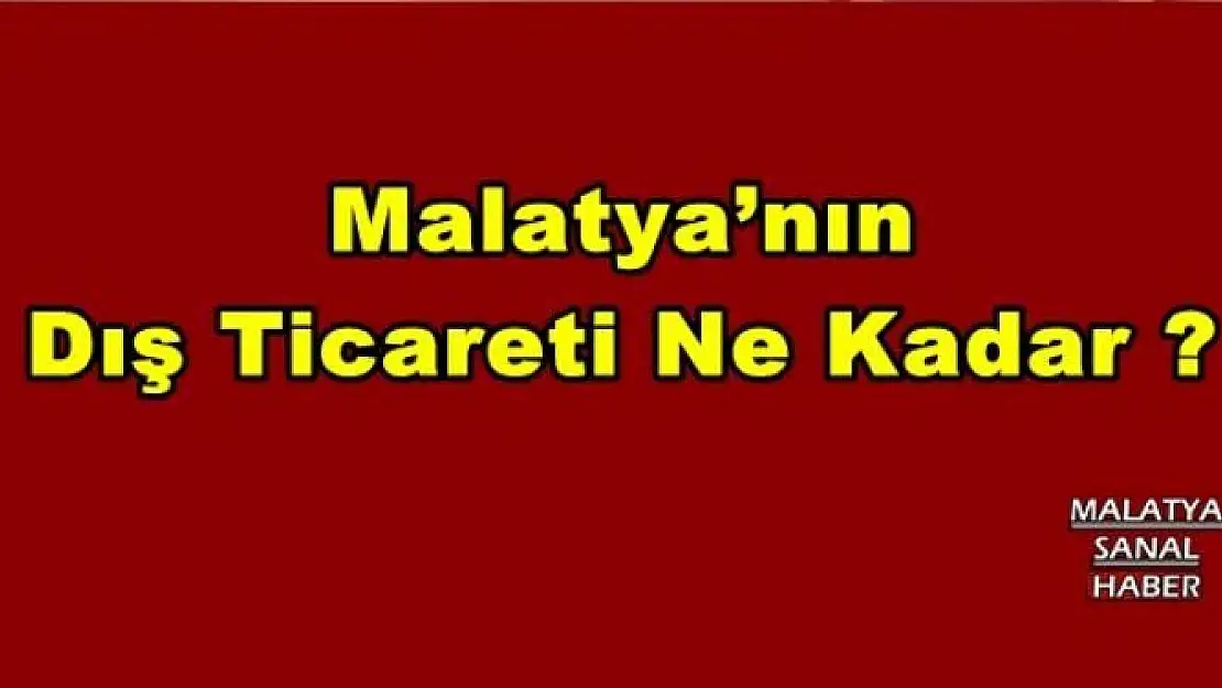 Malatya´nın Dış Ticareti Ne Kadar ?