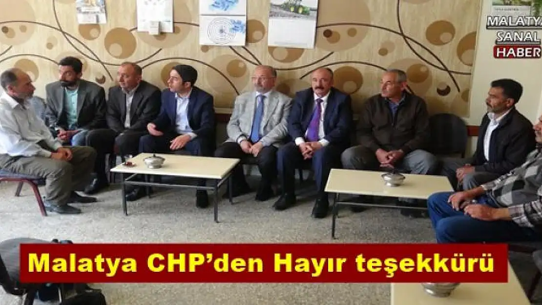 Malatya CHP´den Hayır teşekkürü