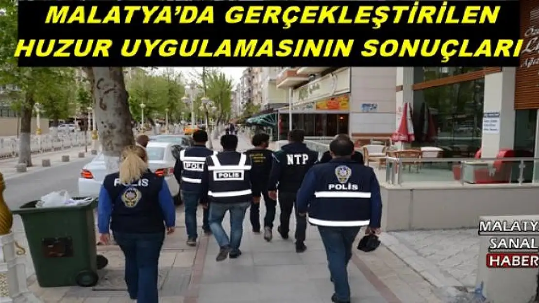  MALATYA´DA GERÇEKLEŞTİRİLEN HUZUR UYGULAMASININ SONUÇLARI