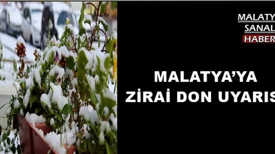 MALATYA´YA ZİRAİ DON UYARISI