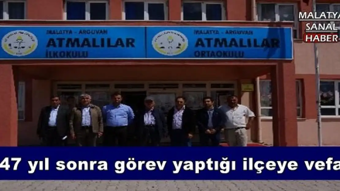 47 yıl sonra görev yaptığı ilçeye vefa