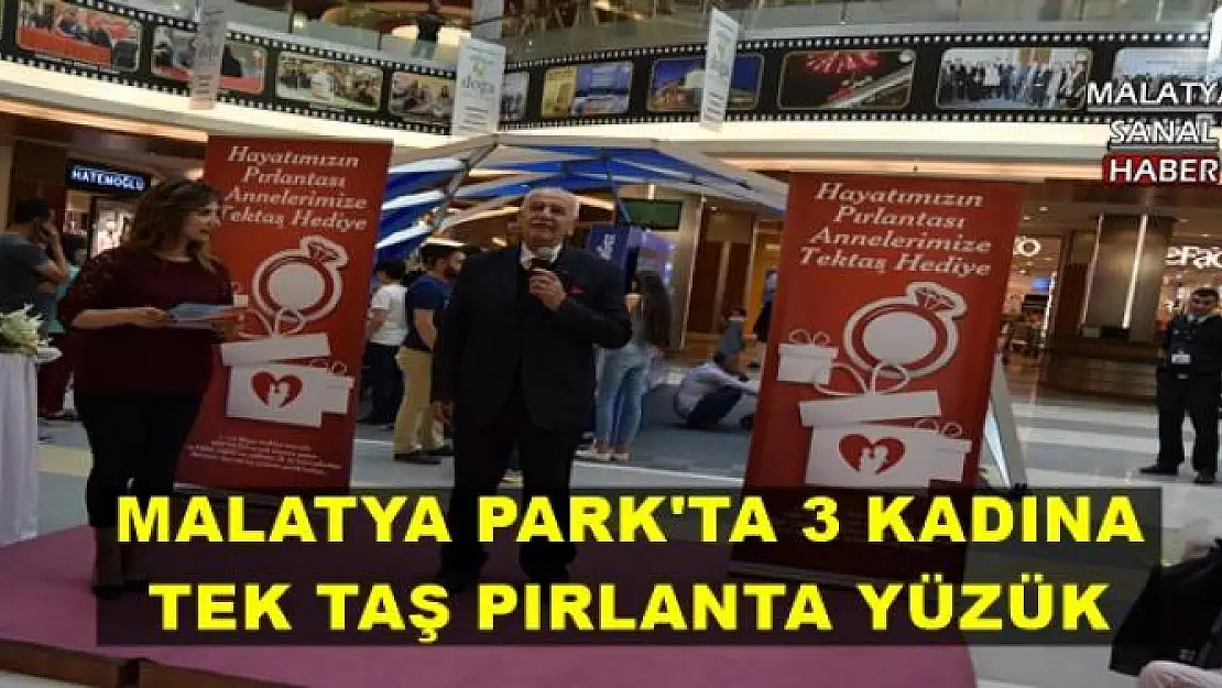 MALATYA PARK'TA 3 KADINA TEK TAŞ PIRLANTA YÜZÜK 