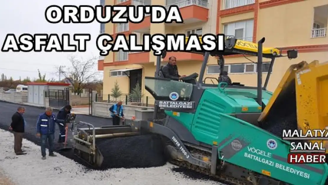 ORDUZU'DA ASFALT ÇALIŞMASI 