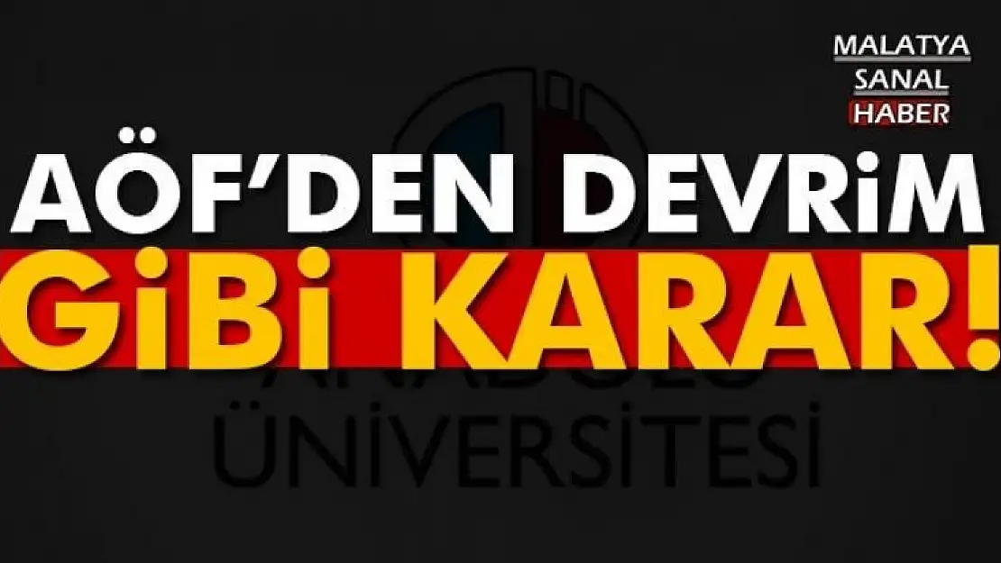 AÖF´te devrim gibi uygulama!