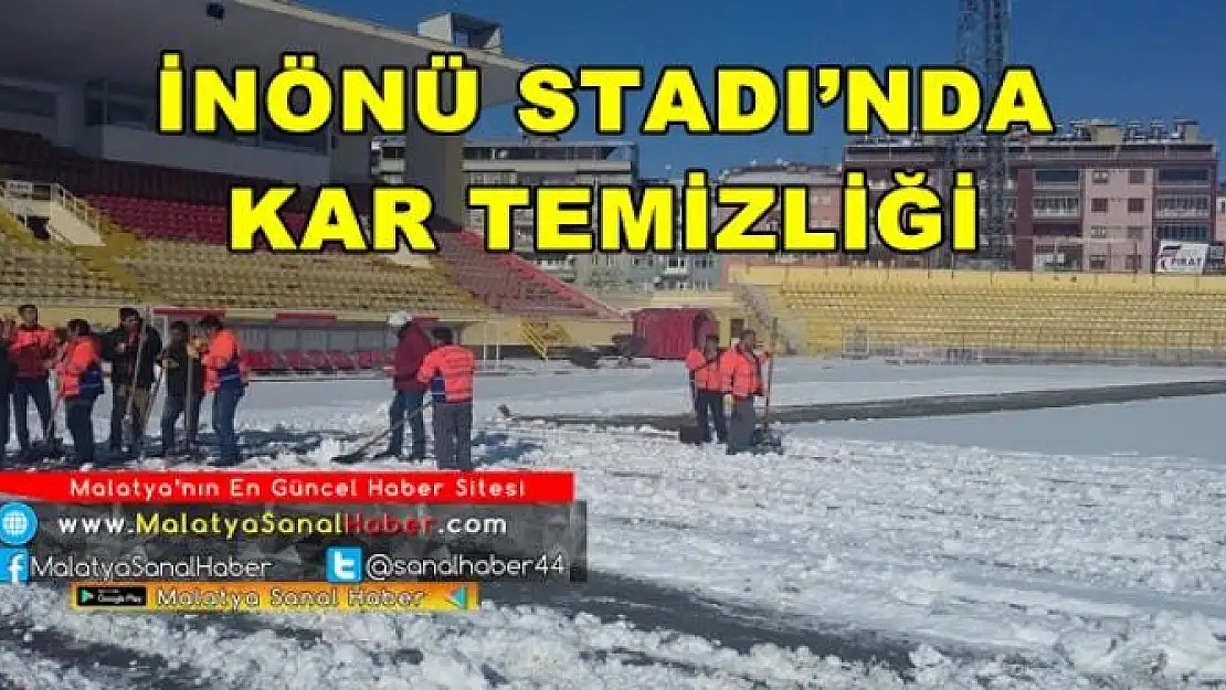 İNÖNÜ STADI´NDA KAR TEMİZLİĞİ