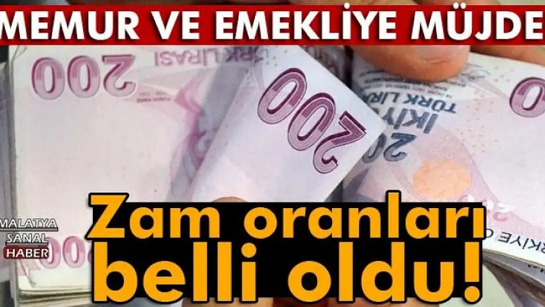 Memur ve emeklinin zam oranları belli oldu