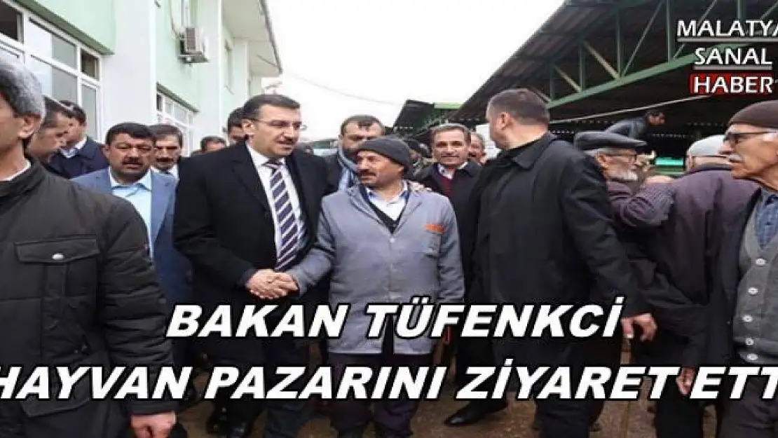 BAKAN TÜFENKCİ HAYVAN PAZARINI ZİYARET ETTİ