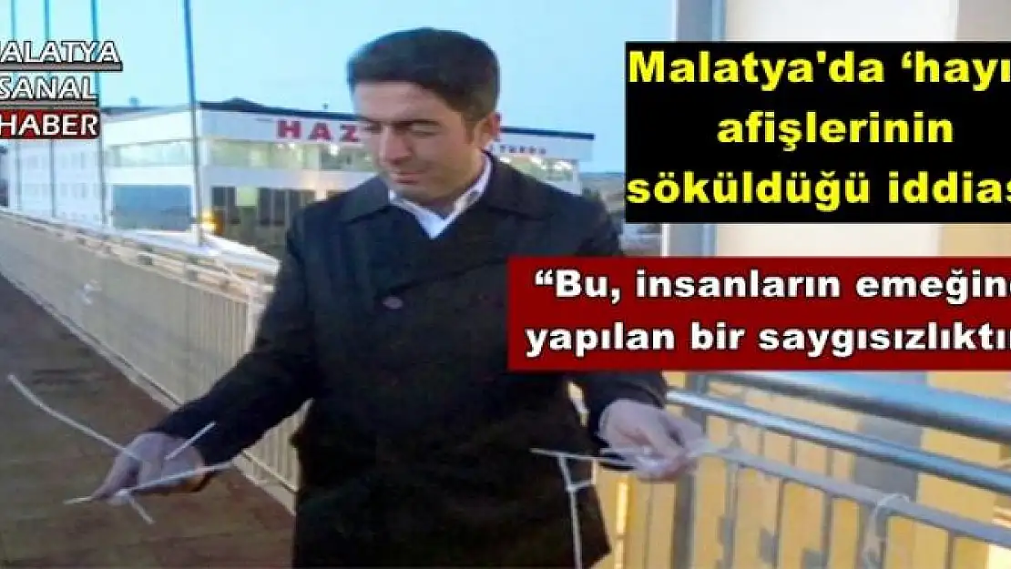 Malatya'da `hayır´ afişlerinin söküldüğü iddiası 