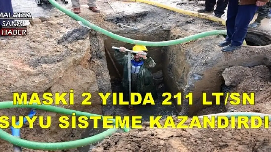 MASKİ 2 YILDA 211 LT/SN SUYU SİSTEME KAZANDIRDI