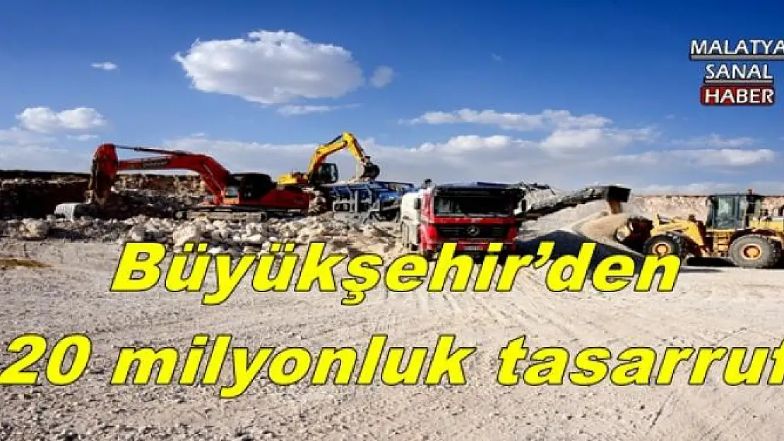 Büyükşehir´den 20 milyonluk tasarruf