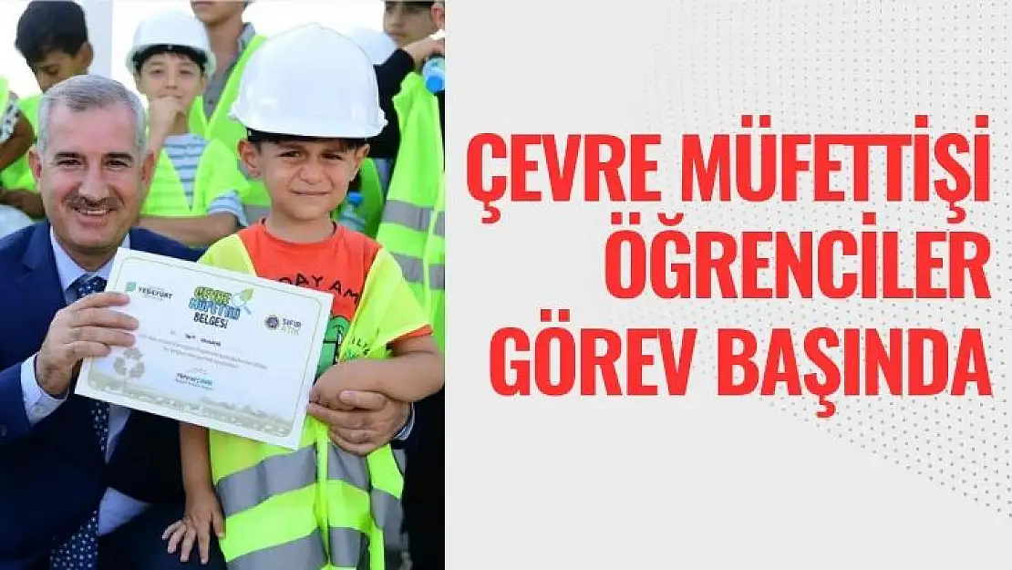 Çevre müfettişi öğrenciler görev başında