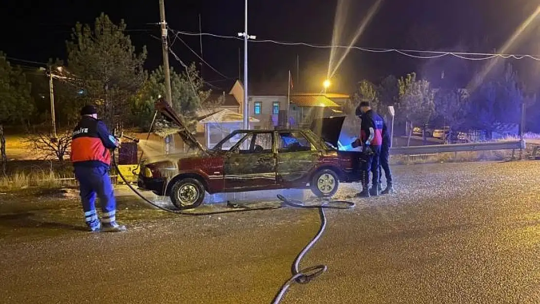 'Ceza kesileceğini öğrenince otomobilini ateşe verdi'