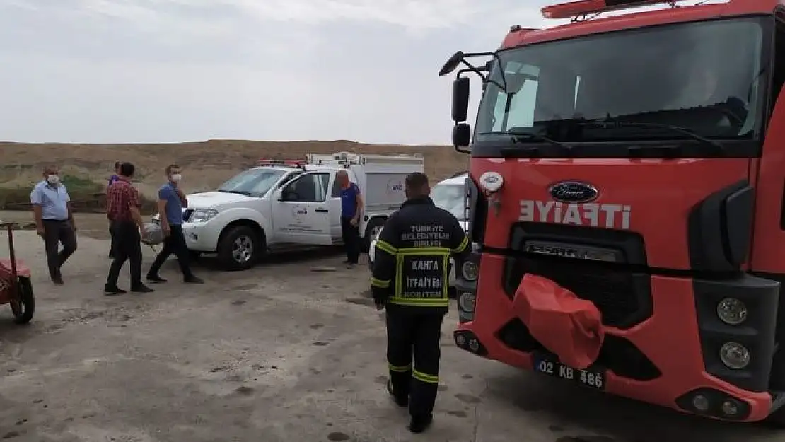 'Çöp yangını için bölgeden yardım talebi'