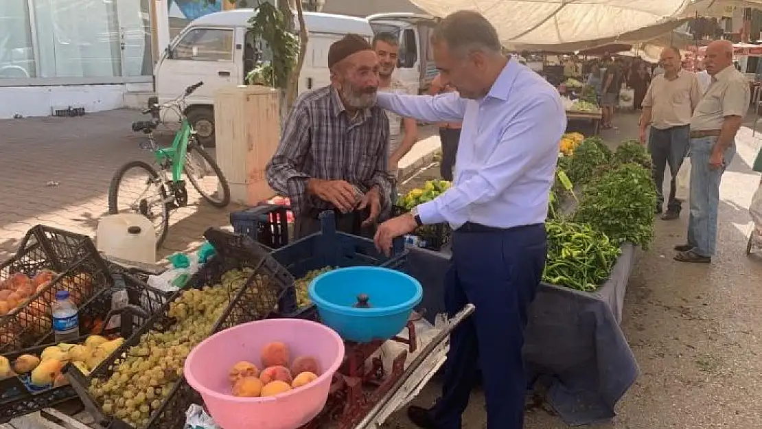 'Çuhadar, pazarcı esnafının sıkıntılarını dinledi'