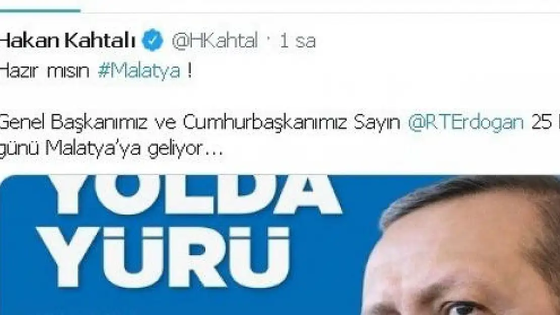 'Cumhurbaşkanı Erdoğan 25 Ekim´de Malatya´da'