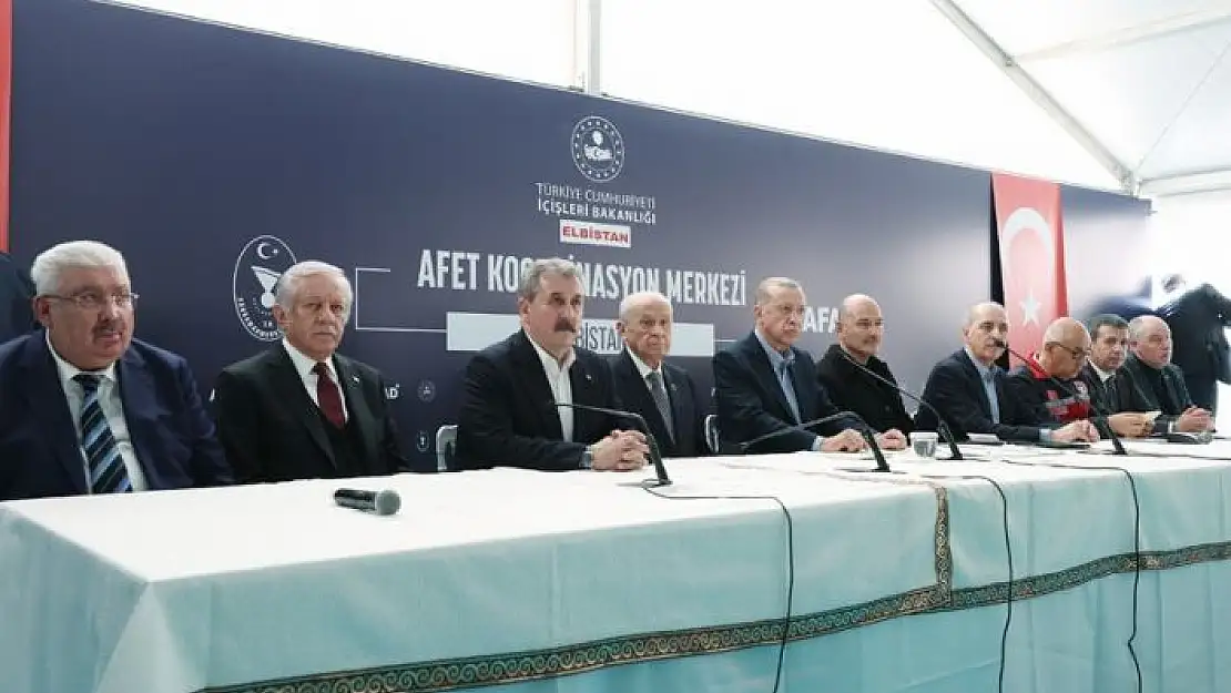 'Cumhurbaşkanı Erdoğan´la Elbistan´a giden Bahçeli ve Destici açıklamalarda bulundu'