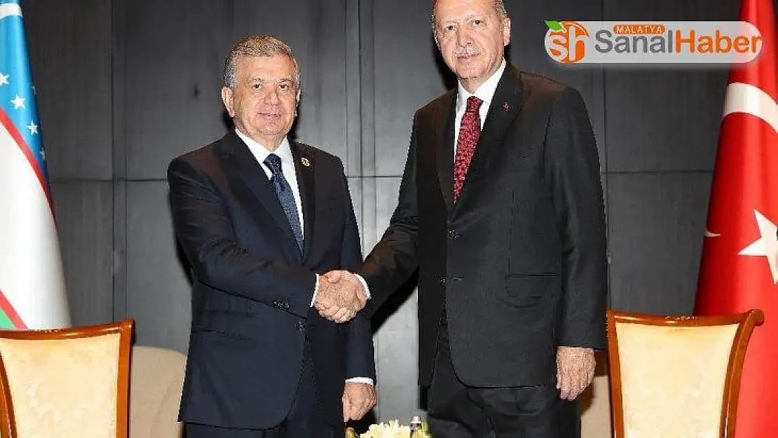 Cumhurbaşkanı Erdoğan, Özbekistan Cumhurbaşkanı Mirziyoyev ile görüştü