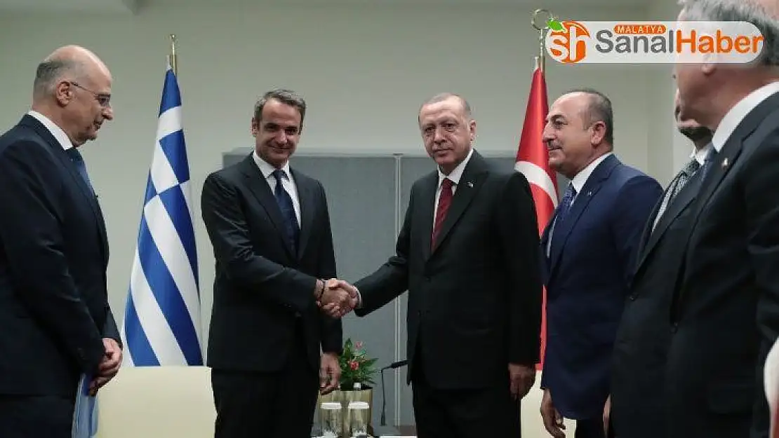Cumhurbaşkanı Erdoğan, Yunan Başbakan Miçotakis ile görüştü