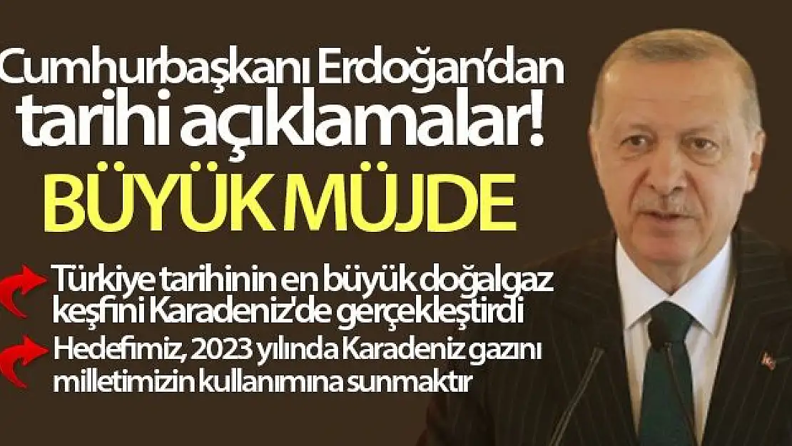 Cumhurbaşkanı Recep Tayyip Erdoğan'dan müjde