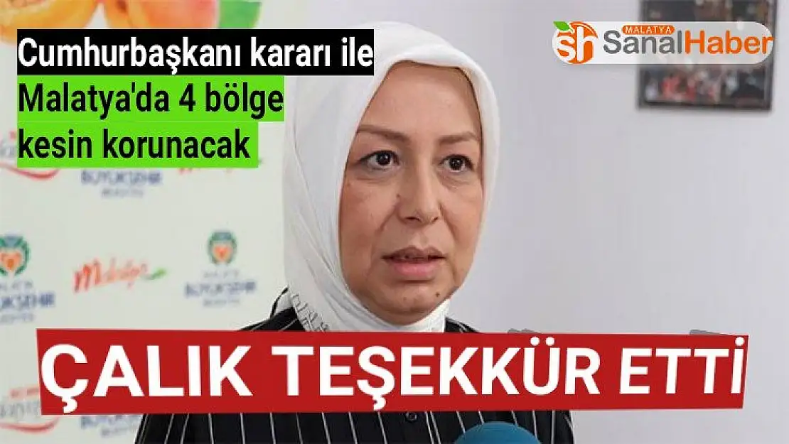Cumhurbaşkanlığı Kararı ile Malatya´da 4 bölge kesin korunacak