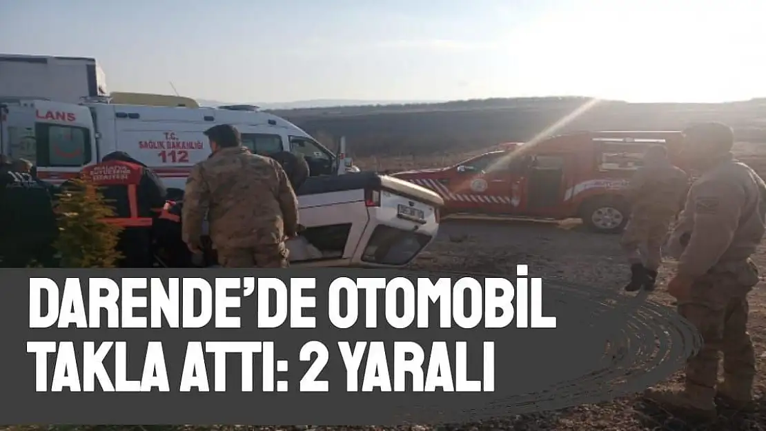 Darende´de otomobil takla attı: 2 yaralı