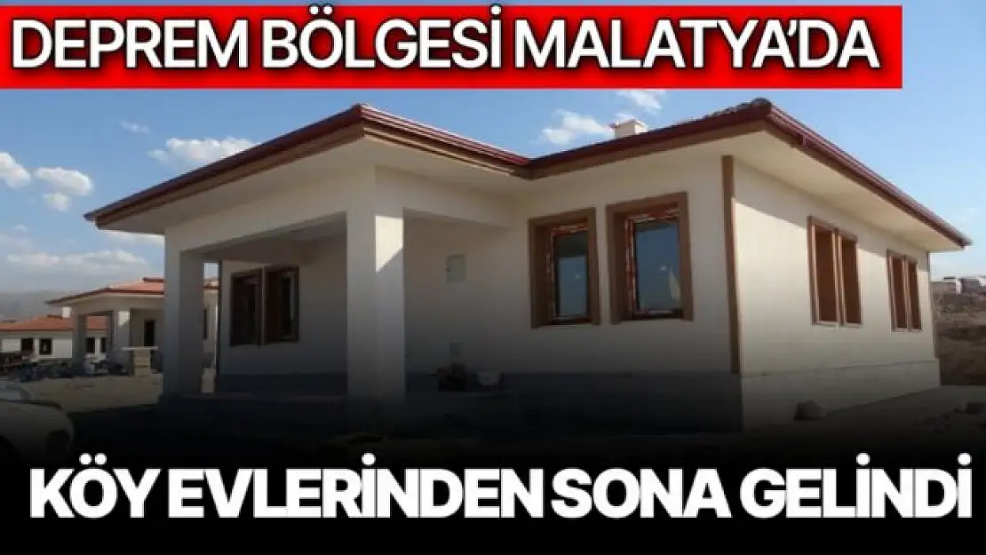 Deprem bölgesi Malatya´da köy evlerinden sona gelindi