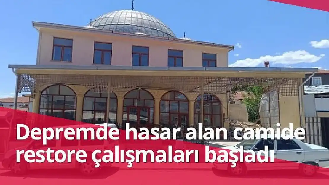 Depremde hasar alan camide restore çalışmaları başladı