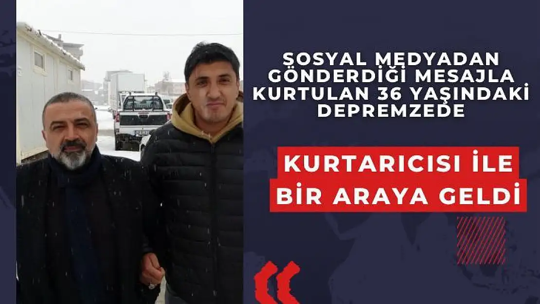 Depremde yıkılan apartmanın enkazından, sosyal medyadan gönderdiği mesajla kurtuldu