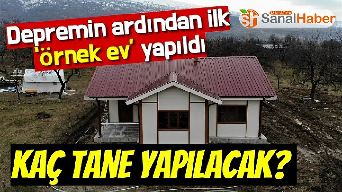 Depremin ardından ilk `örnek ev´ yapıldı