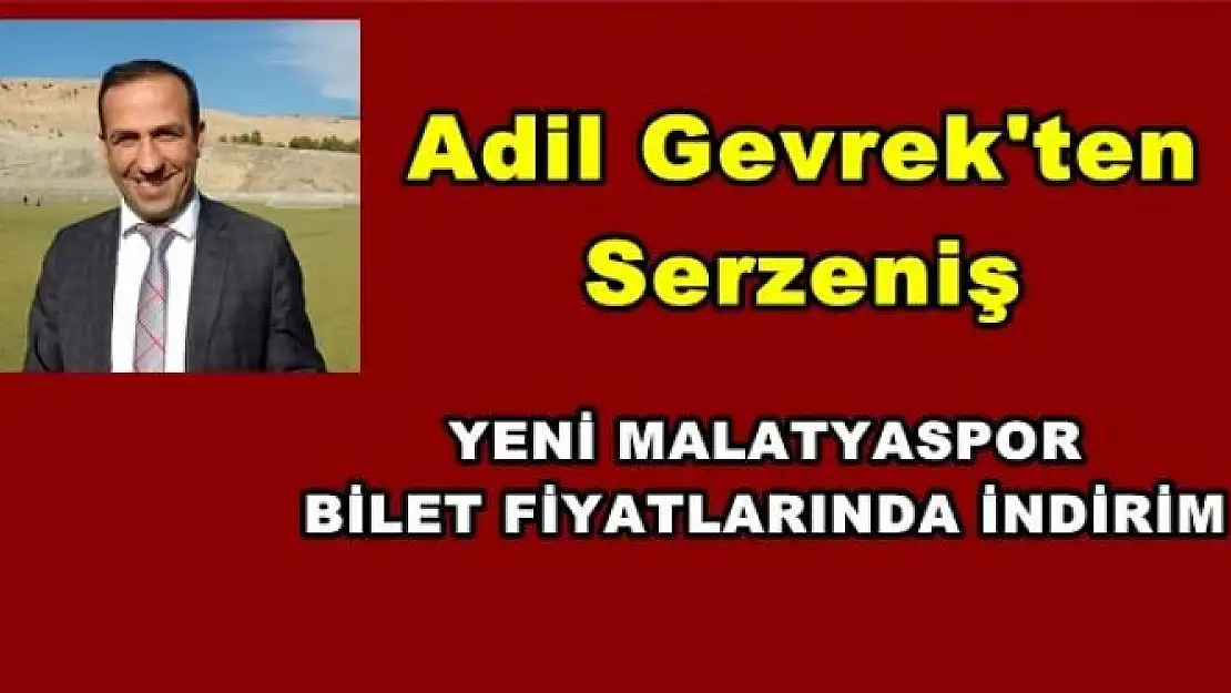 YENİ MALATYASPOR BİLET FİYATLARINDA İNDİRİM