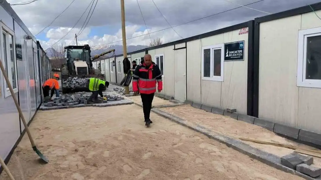 'Doğanşehir, konteyner kentte kilit taşı çalışmaları sürüyor'