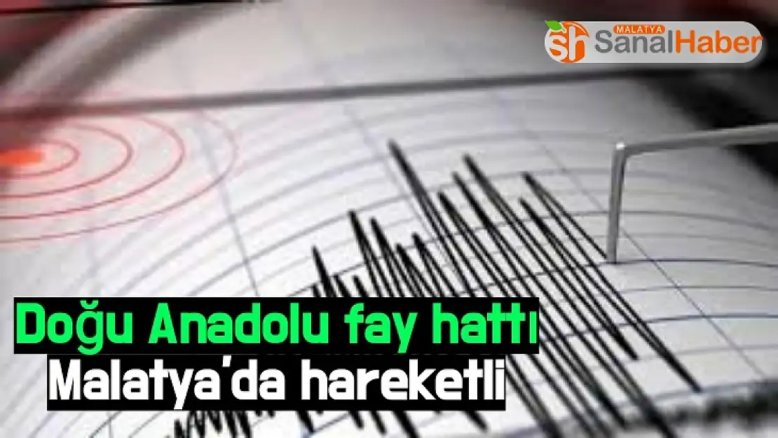 Doğu Anadolu fay hattı Malatya'da hareketli