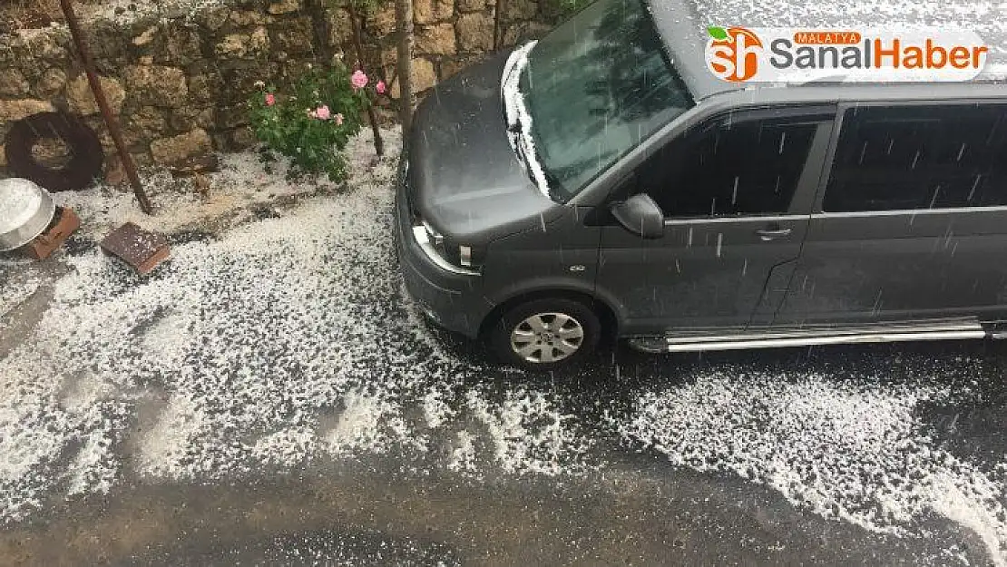 Dolu yağışı bahçelere ve ekinlere zarar verdi