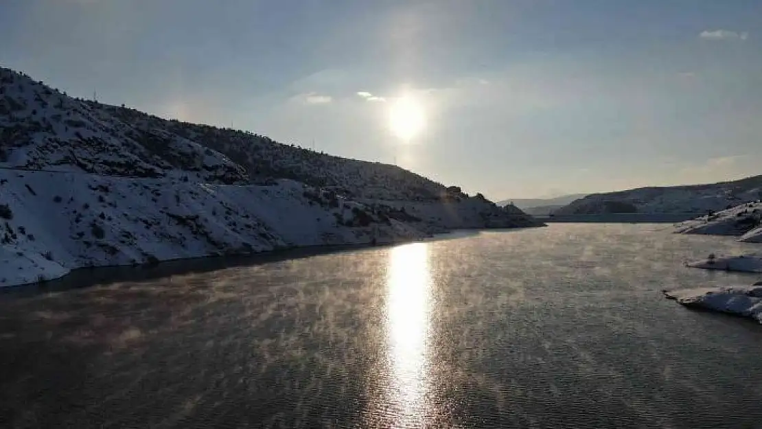 'Dondurucu soğukta gün batımı görsel ziyafet sundu'