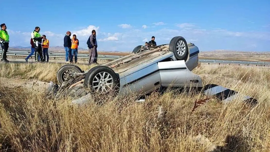 'Düz yolda takla atan aracın sürücüsü yaralandı'