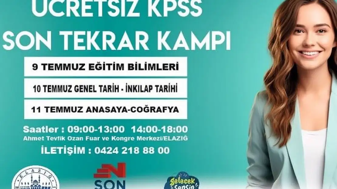 'Elazığ Belediyesi ücretsiz KPSS son tekrar kampı başladı'