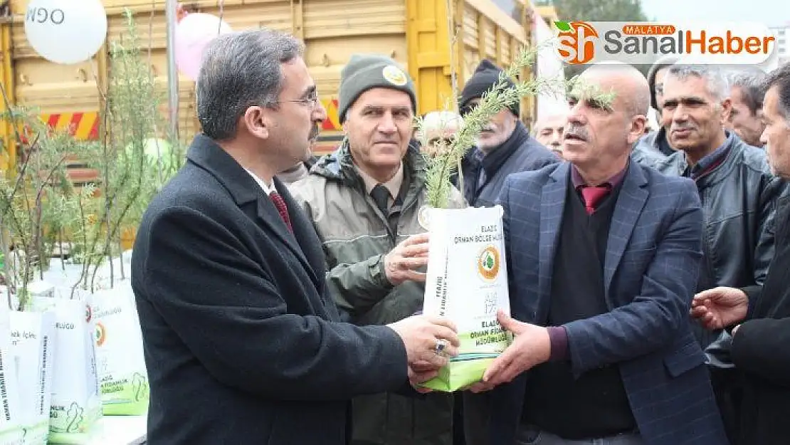 Elazığ'da 2 bin 20 adet fidan dağıtıldı