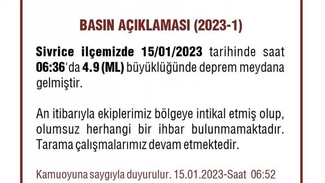 'Elazığ´da 23 artçı deprem yaşandı'