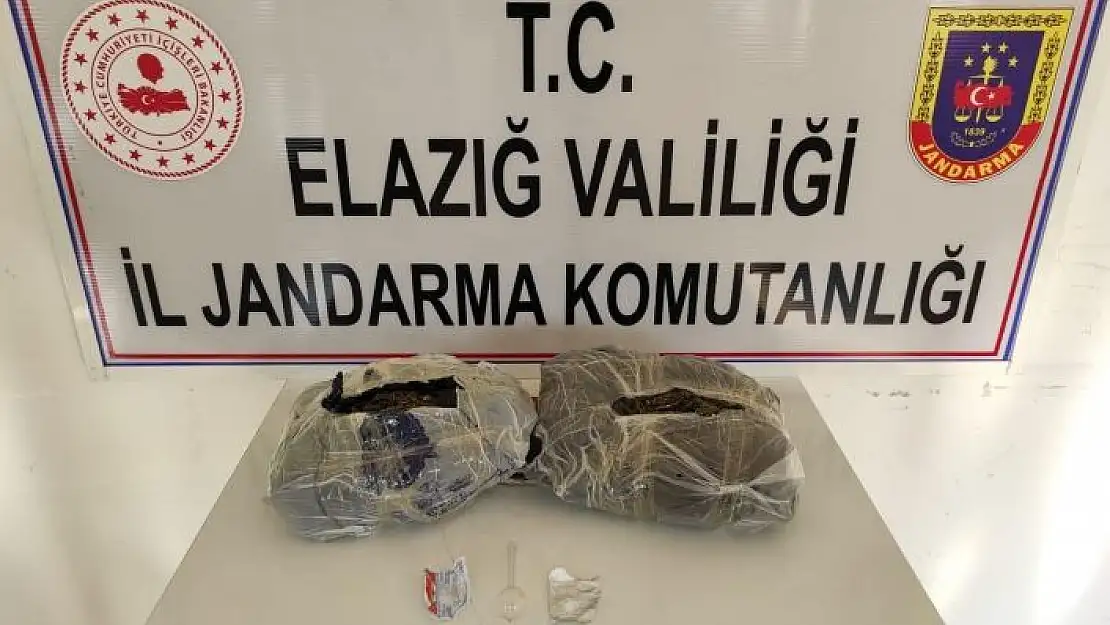 'Elazığ´da el çantasında 2 kilo 150 gram esrar ele geçirildi'