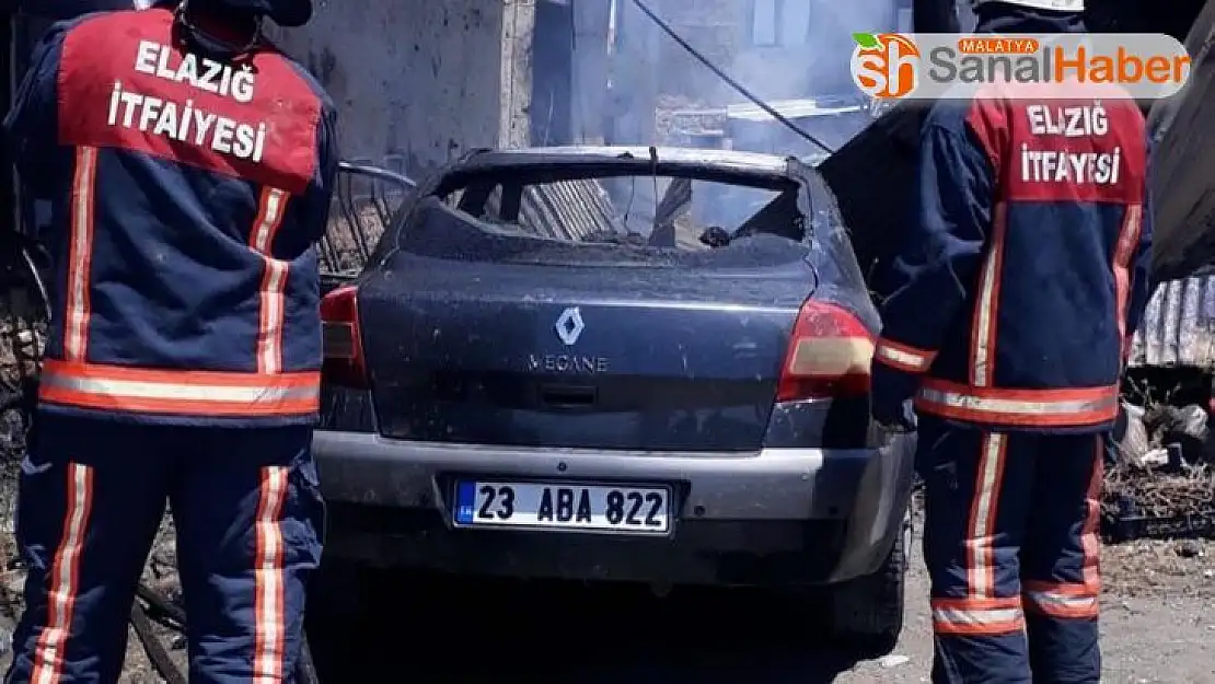 Elazığ'da ev ve araç yangını