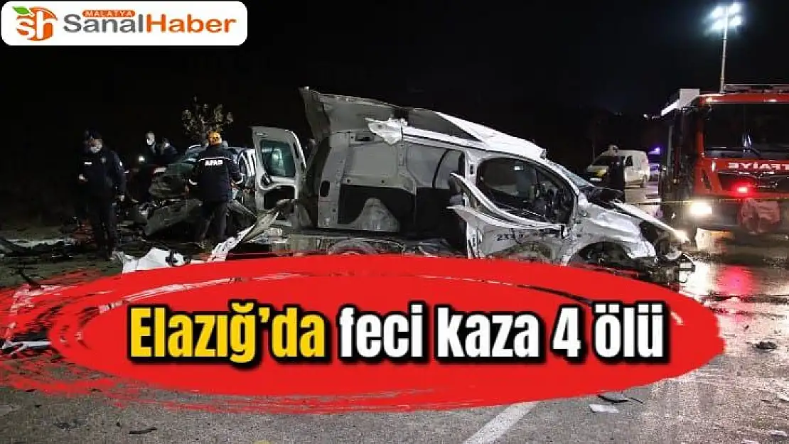 Elazığ´da feci kaza 4 ölü